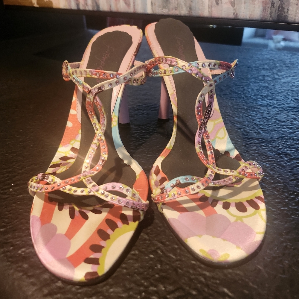 Enzo Angiolini Strppy Slip On Heels